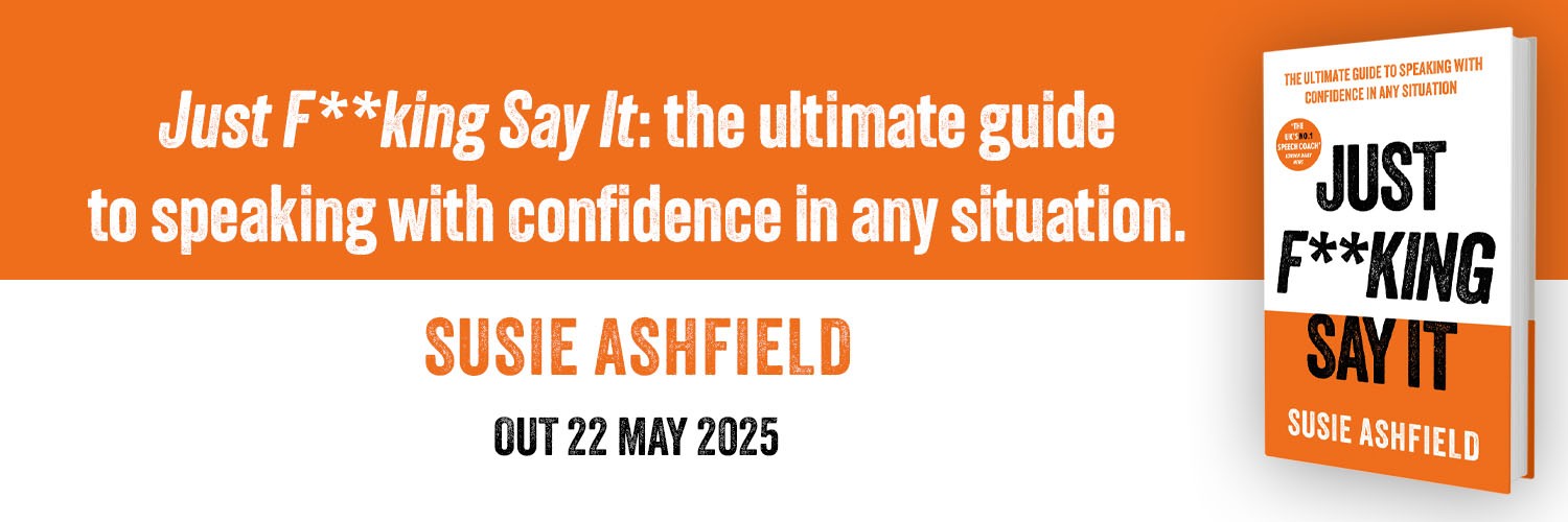 Pre order book Just F**king Say It - the ultimate guide in public speaking with confidence, by leading UK speech coach